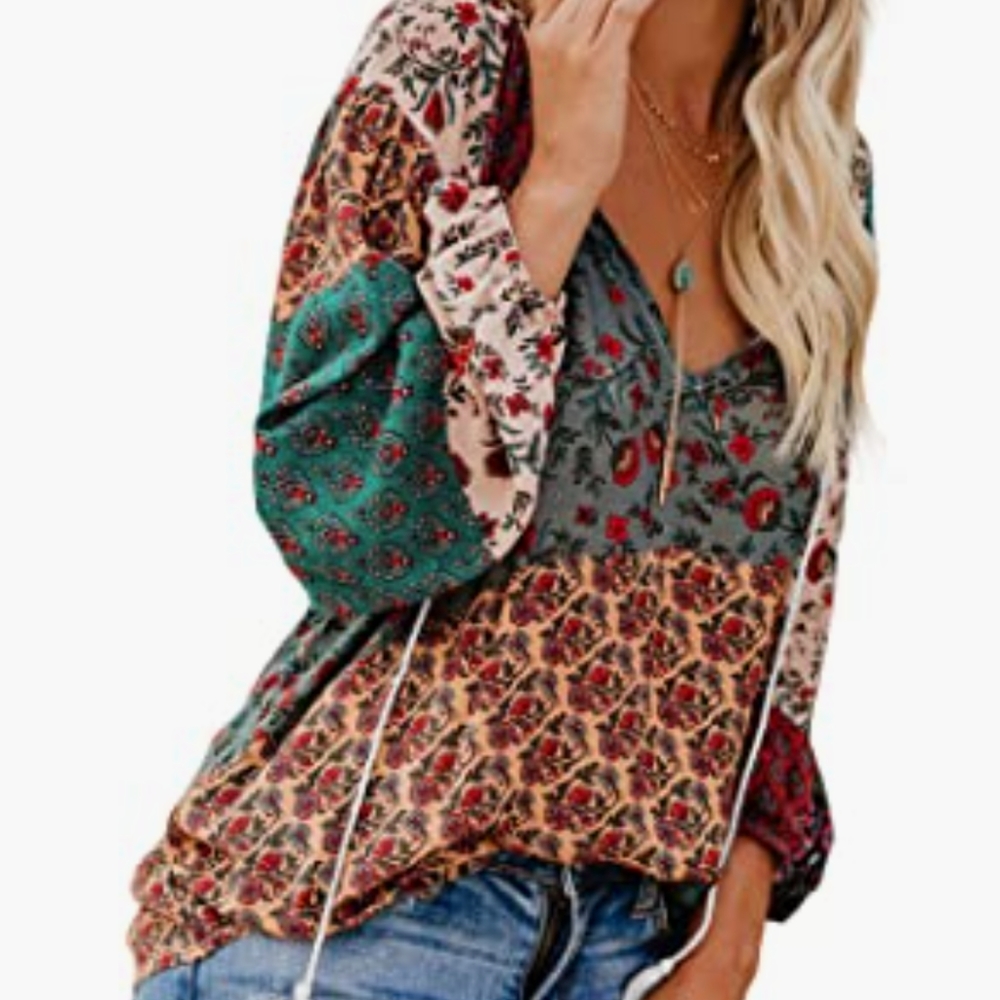 Farysays Boho floral print top